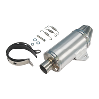 En stock : Silencieux d'échappement Supermoto 38mm T4 pour Pit Dirt Bike, ATV, Quad, XR50, CRF, LXR, KLX110, Mini Moto