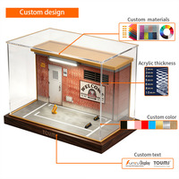 Vitrine d'exposition sur mesure en acrylique pour modèles de voitures et jouets, protection anti-UV