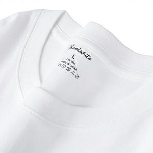 Camiseta estampada para hombre Backwhite L 100% algodón transpirable de manga corta con cuello redondo 2026 Q237 - Product Image 1