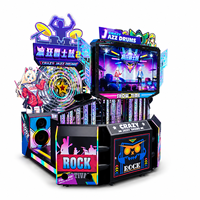 Machine de jeu musicale électronique à tambour jazz ultra-amusante et populaire, à monnayeur, avec écran de 43 pouces
