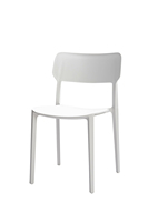 Chaise de salle à manger moderne DHF en PP, design sans accoudoirs avec siège en plastique pour la salle à manger à domicile