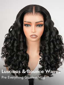 Mật Độ 250% Đầy Đủ Xoăn 13X4 HD Ren Phía Trước Glueless Tóc Giả Việt Nam Funmi Bouncy Lọn Tóc Giả Tóc Con Người Đã Sẵn Sàng Để Đi Pre Cắt Ren - Product Image 2