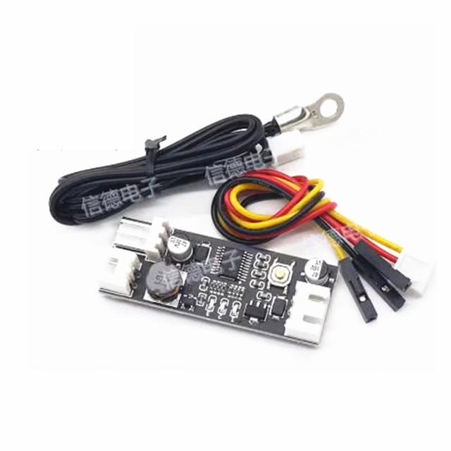 12V 0.8A DC PWM 2-3 Single Wire Fan Temperature Control Speed Controller Chassis Computer Noise Reduction Module NTC B50K 3950