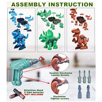 Juguete de Dinosaurio Desarmable con Taladro, Programable, Educativo STEM, Suministros para Tiendas, Catálogo Global de Reventa