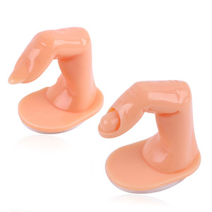 <span class=keywords><strong>Dedo</strong></span> de Práctica de Uñas de Silicona Reutilizable con Base Adhesiva y Punta de Uña Reemplazable, Portátil para Práctica de Arte de Uñas en Salón - Product Image 1