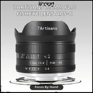 7Artisans 7.5mm F2.8 Mark II Fisheye-<span class=keywords><strong>lens</strong></span> met vaste focus, 11cm APS-C sensor, handmatige focus voor E-vatting EOS-R/EOS-M/Fuji FX/M43 - Product Image 2