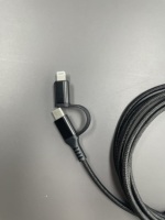 Cable de Carga Rápida y Datos USB2.0 de Nailon Trenzado de 15W 3A y 2m, de Tipo A a Tipo C, para Android y iPhone