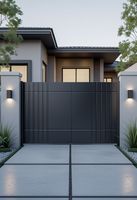 Portails coulissants automatiques en aluminium pour entrée principale de jardin, clôtures extérieures modernes pour maison, treillis et portails de garage – Nouveaux designs