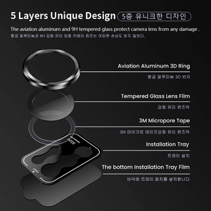 Protector de lente luminosa de posicionamiento para <span class=keywords><strong>Samsung</strong></span> <span class=keywords><strong>Galaxy</strong></span> S24 S23 <span class=keywords><strong>S22</strong></span> <span class=keywords><strong>Ultra</strong></span> Plus Cámara Anillos de metal Película de lente de vidrio templado - Product Image 4