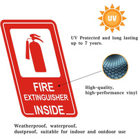 Autocollant en vinyle PVC pour extincteur, étiquette, 6x4 pouces, imperméable, respectueux de l'environnement, personnalisable pour les centres commerciaux
