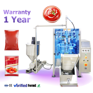 Fabricants de machines d'emballage liquide professionnelles, machine d'emballage verticale à film enroulable pour sauce tomate et moutarde - Product Image 1
