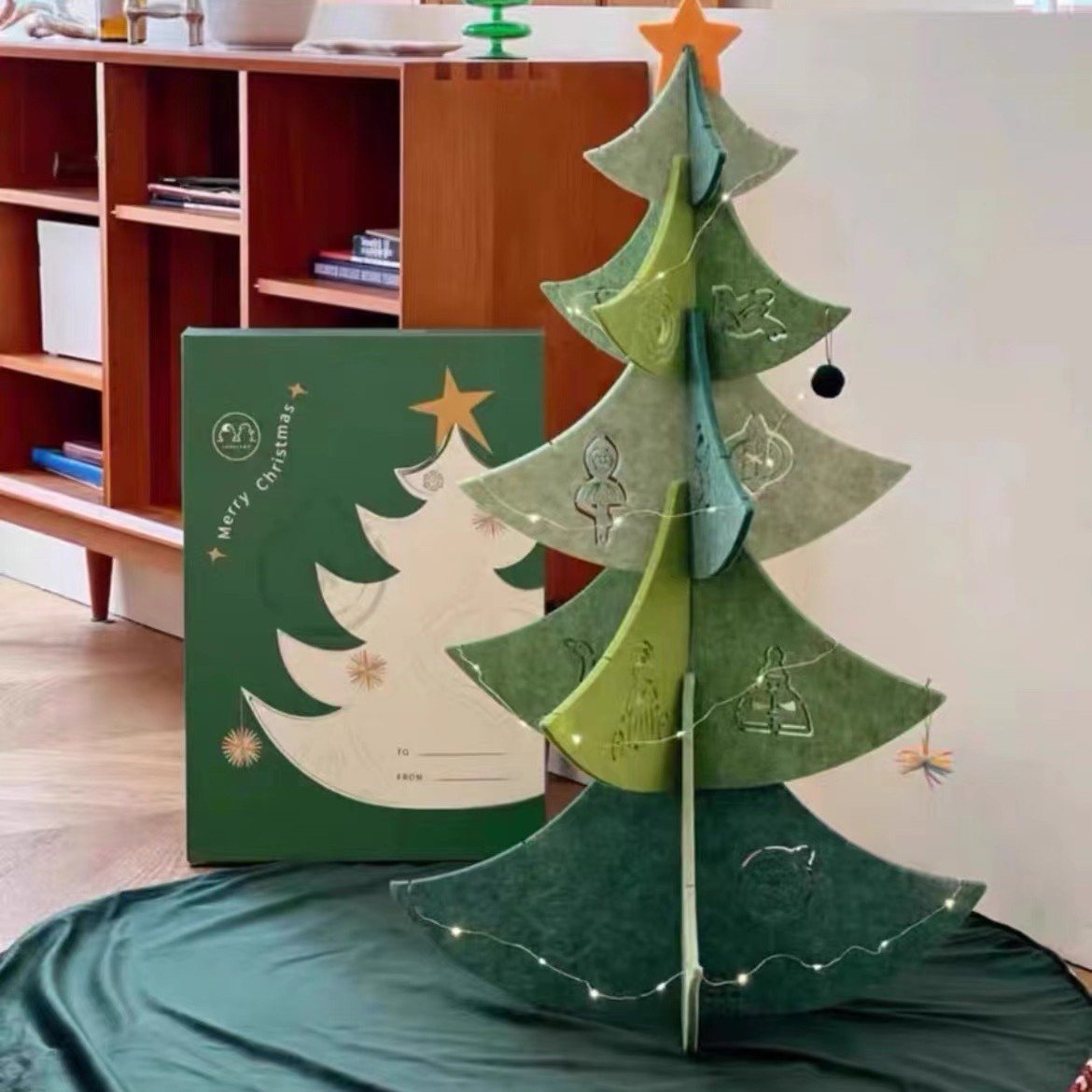 Faldón para árbol de Navidad verde [árbol no incluido]
