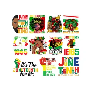 Juneteenth Heat Transfer Printing For Clothing Wholesale Ready To Stock Black Month History Screen Heat Transfer Print