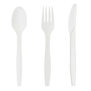 Ensemble de couverts jetables entièrement biodégradables en CPLA, écologiques, taille mini, en acide polylactique, pour la restauration - Product Image 2