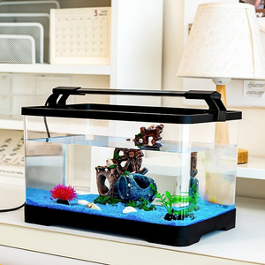 Huisdier <span class=keywords><strong>Aquarium</strong></span> van helder acryl, rechthoekig, mini, ecologisch, voor visjes en schildpadden, geschikt voor woonkamer & slaapkamer - Product Image 1