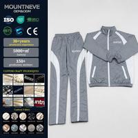 Conjunto Deportivo para Hombre, Tejido de Alto Rendimiento, Bloques de Color, Cuello Alto, Cierre Completo, Paneles en Contraste, Ropa Deportiva para Correr, Estilo Urbano, Hecho a Medida