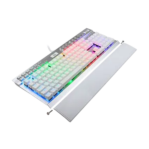 新到货Redragon K550 有线USB黑色白色RGB LED 132 键机械计算机键盘