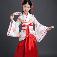 Costume de robe chinoise pour filles, enfants, kimono, Chine traditionnelle, vintage, ethnique, étudiants, chorale, danse, costume Hanfu