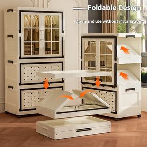 Moderno armadio pieghevole Multi-funzionale scatola di immagazzinaggio camera da letto vestiti per la casa finissaggio armadio armadietto - Product Image 2