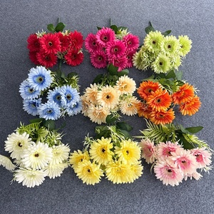 Fleur de marguerite artificielle haute <span class=keywords><strong>simulation</strong></span> de 40 cm, bouquet de 7 têtes de gerbera artificielles pour la décoration de mariage, de maison ou de vitrine - Product Image 2