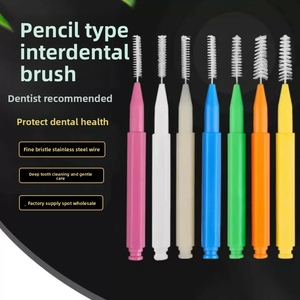 Kit de voyage pour soins bucco-dentaires, brosse à dents orthodontique miniature jetable, <span class=keywords><strong>cure</strong></span>-<span class=keywords><strong>dent</strong></span>, fil dentaire, brosse interdentaire - Product Image 1
