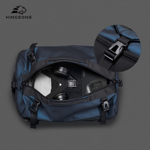 Hiking <b>Backpack</b> 20 Inches Adjustable Straps Outdoor Sports Travel Bag Lightweight Durable Multi Layer Storage Gray <b>Black</b> Blue - Product Image 4