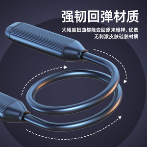<b>Bluetooth</b> 5.3 Neckband Earphones Wireless Dynamic <b>Microphone</b> Touch Control Silicone Material For Sports With Long Battery Life - Product Image 1
