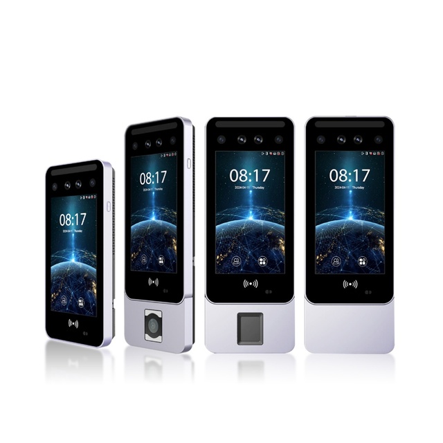 High Definition Android 10 Cloud Standalone RFID Fingerprint Biometric Face Recognition Time Attendance Machine LED Display