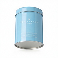 London tea palace Round tea tin box contenitore per caffè con coperchio arrotondato slip on angoli lisci