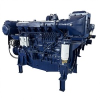 Moteur diesel marin WP12C 350-450 chevaux, refroidissement par eau de mer, moteur diesel 6 cylindres.