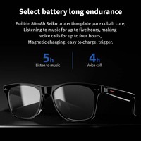 Lunettes Intelligentes E13 Sans Fil BT 5.0, Lunettes de Soleil Sportives d'Extérieur, Appels Mains Libres, Musique, Anti-Lumière Bleue, Étanche IPX-6, Commande Vocale