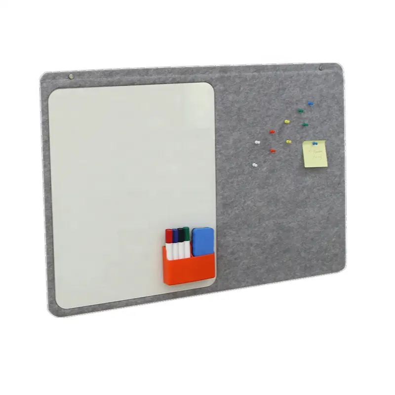 Placa combinada de pinos e vidro, quadro branco de material de feltro grosso e macio, de alta qualidade e multifuncional, pode escrever e pendurar papel