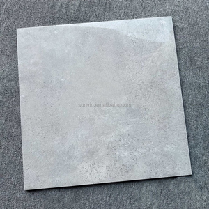 Azulejos de terrazo Baño 60x60 Cerámica Gris claro Brillante Azulejo de piso moderno Azulejos artificiales para piso y paredes - Product Image 1