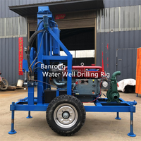 Moteur Diesel Banrong 22HP 120m plate-forme de forage de roue mine plate-forme de forage de l'eau plate-forme de forage pour puits