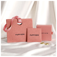 Boîte à tiroirs à bijoux coulissants avec logo personnalisé boîte en carton ensemble avec sac en papier pour bijoux bague boucle d'oreille collier bijoux