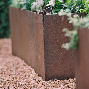 Decorations Giant <b>Rectangular</b> Steel Rustic Eco-Friendly Home & Garden <b>Planter</b> Pots - Product Image 1