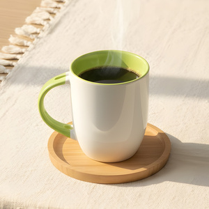 Mug en céramique de porcelaine personnalisé de 12 oz avec cuillère, cadeau d'entreprise, design sublimé - Product Image 3