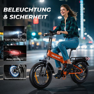 Bicicleta Eléctrica Plegable con Llantas Gruesas de 20 Pulgadas, 250 W, 120 km de Autonomía, Batería de 48 V y 13 Ah, Doble Suspensión, Freno de Disco IP65, Disponible en Almacén de la UE - Product Image 5