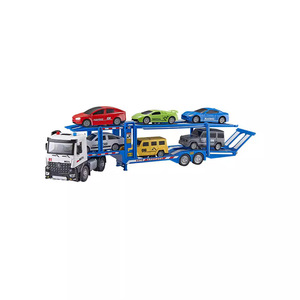 Modèle de voiture de remorquage en alliage moulé sous pression <span class=keywords><strong>Jd</strong></span> 1/32, modèle de véhicule de transport <span class=keywords><strong>automobile</strong></span> à double étage étendu, modèles d'ingénierie, jouets, cadeaux - Product Image 1