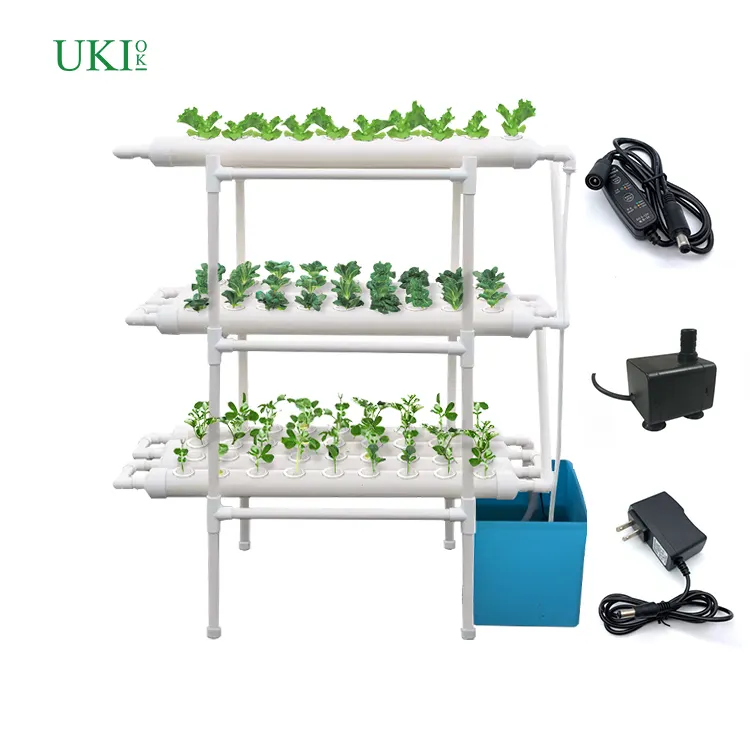 UKIOK 36 72 108 Micro Green Farm Aquaponics Indoor Grow System Aeroponic Hydrophonics Growing Systems
