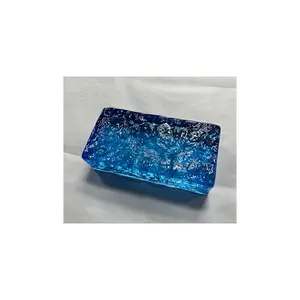 Tough colored Red Blue Yellow Glass Block/Brick Solid Building Glass For Building/Home Decoration outer wall