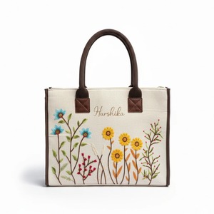Top Selling Personalised Sunflower Tote Bag Custom Name Embroidered <b>Canvas</b> Shoulder Bag Gift for Women Daily Use for Sale - Product Image 6