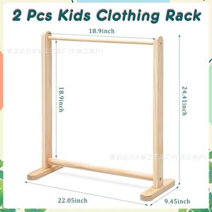 Wooden <b>Clothes</b> <b>Rack</b> For Baby Clothing Storage Organizer Standing Type Rectangle Shape Durable Design - Product Image 4