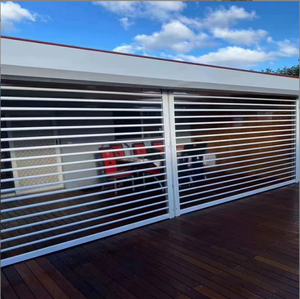 Matériel de sécurité pour magasins : Porte à enroulement en aluminium et acrylique, transparente ou givrée, avec grille en cristal transparent - Product Image 4