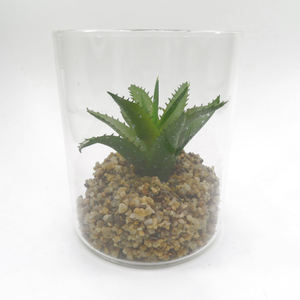 Lot de 4 pots de plantes artificielles cactus lotus avec plateau <span class=keywords><strong>en</strong></span> <span class=keywords><strong>bambou</strong></span> décor d'étagère pour succulentes - Product Image 6