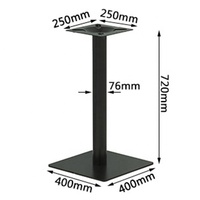 Base de table basse en acier inoxydable et fonte, carrée, couleur or rose, argentée ou dorée, à forte capacité de charge, fournie directement par l'usine