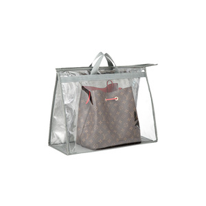 Clear Women Purse Handbag Dust Cover Craft Storage Bag with Zipper For Dust Moisture Proof Protector Travel Organizer