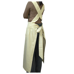 <span class=keywords><strong>Tablier</strong></span> en <span class=keywords><strong>lin</strong></span> extra-long personnalisé pour fleuristes et boulangeries, style <span class=keywords><strong>japonais</strong></span> avec impression personnalisable et bretelles élargies - Product Image 4