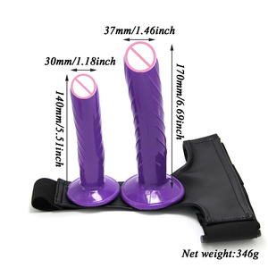 Double Dildos Strap-on Harnais pour Couples Lesbiens, Jouets Sexuels BDSM Ajustables, Fabrication Directe d'Usine <span class=keywords><strong>2021</strong></span> - Product Image 6