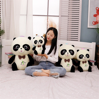 Peluche Panda Ange de 25 cm avec Ailes, Douce et Rembourrée, Poupée Panda Assise Mignonne en Coton PP, Idéale comme Cadeau pour Fille